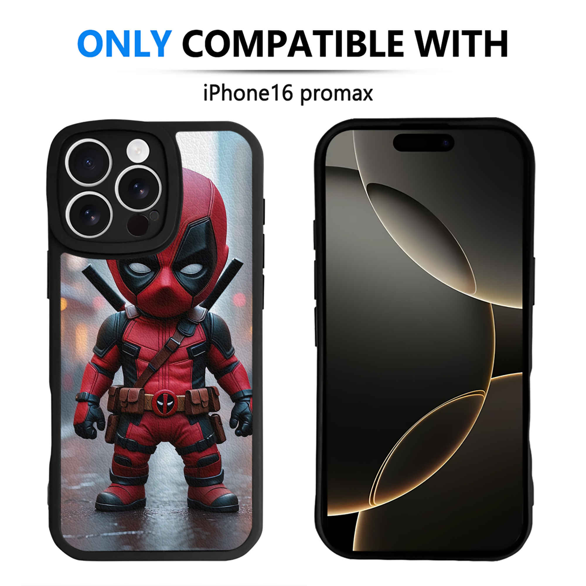 （画像用） Deadpool デッドプール 【iPhone 16シリーズ対応】シリコンスマホケース（レザー調） 材質：シリコン